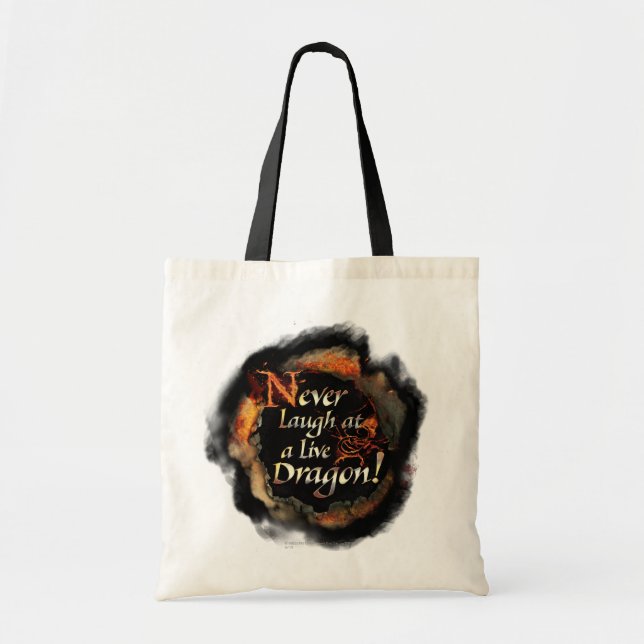 SMAUG™ - Never Laugh Logo Graphic Tote Bag (Front)