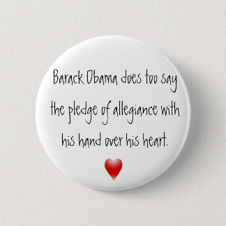 Smear: Hand over heart. 6 Cm Round Badge