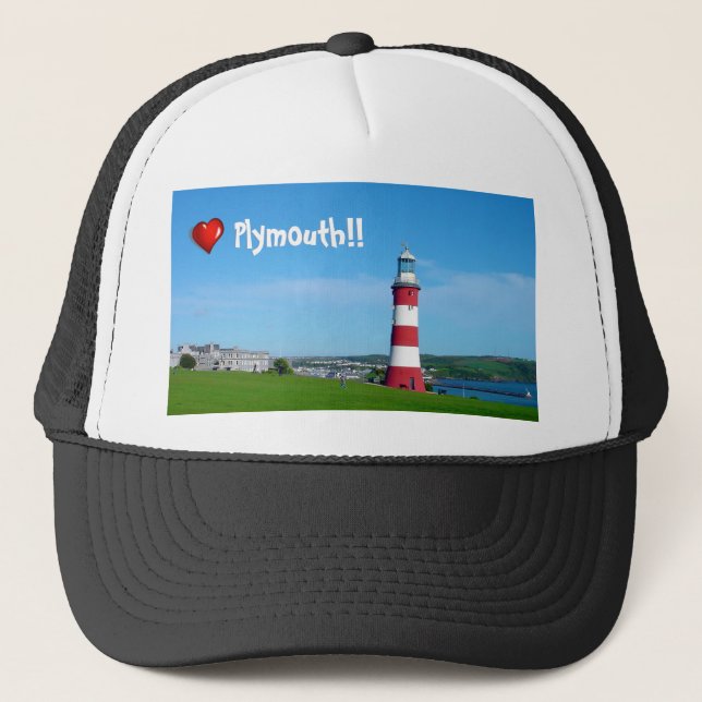 Smeaton's Tower, Plymouth Hoe Trucker Hat (Front)