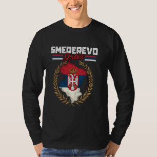Smederevo Serbia Travel Serbian Flag Map Srbija T-Shirt