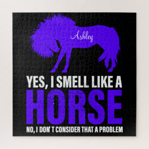 Smell Like A Horse in Royal Personalised  Jigsaw Puzzle