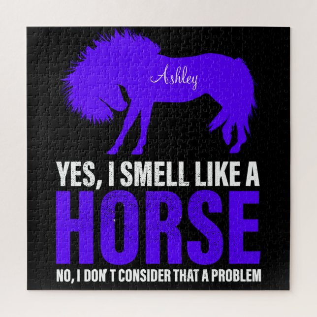 Smell Like A Horse in Royal Personalised  Jigsaw Puzzle (Vertical)