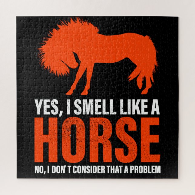 Smell Like A Horse in Tangerine    Jigsaw Puzzle (Vertical)