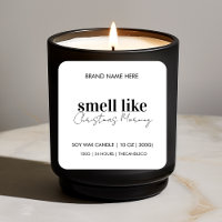 Smell Like Christmas Morning Funny Holiday Candle