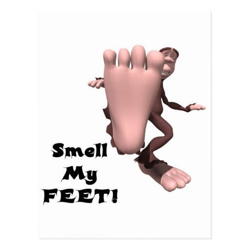 Smell My Feet Big Foot Monster Postcard | Zazzle