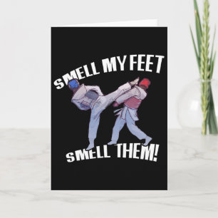 Smell My Feet Funny Karate Card