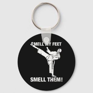 Smell My Feet Funny Karate T Shirt Gift Smell Them Key Ring