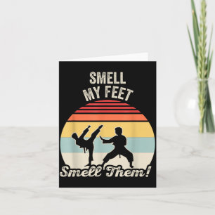 Smell My Feet Funny Martial Arts Karate Retro Card