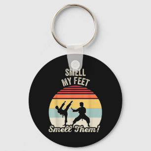 Smell My Feet Funny Martial Arts Karate Retro Key Ring