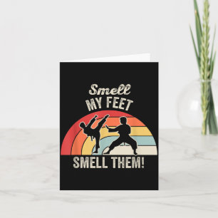 Smell My Feet Funny Martial Arts Retro Vintage Card