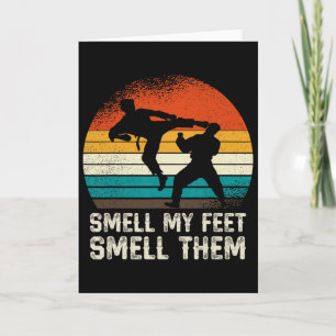 Smell My Feet Smell Them Funny Karate Martial Arts Card
