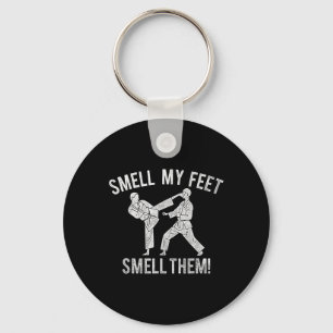 Smell My Karate Feet Funny Shirt Key Ring
