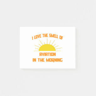 Smell of Aviation in the Morning Post-it Notes