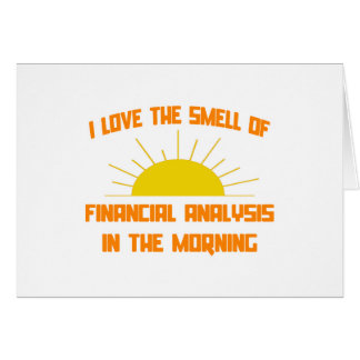 Smell of Financial Analysis in the Morning
