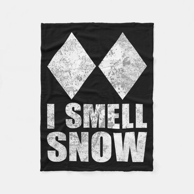 Smell snow skiing freestyle difficult diamond fleece blanket (Front)