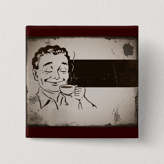 Smell The Coffee 15 Cm Square Badge (Front)