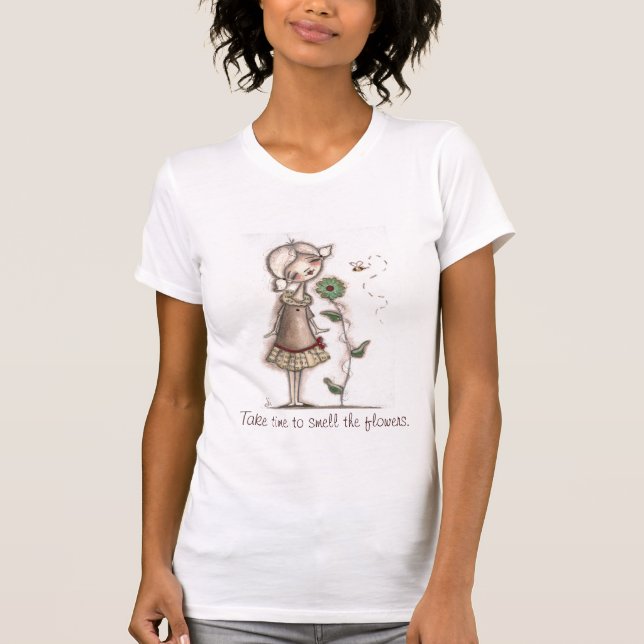 Smell the Flowers - Fitted Tee (Front)