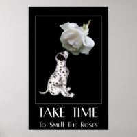 Smell The Roses Dalmatian Puppy Inspirational