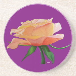 Smell the Roses Sandstone Drink Coaster