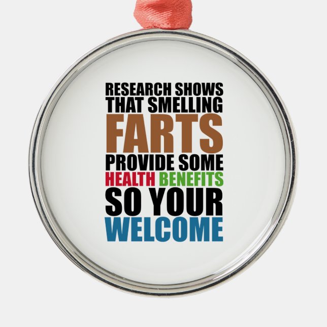 Smelling Farts Metal Ornament (Front)