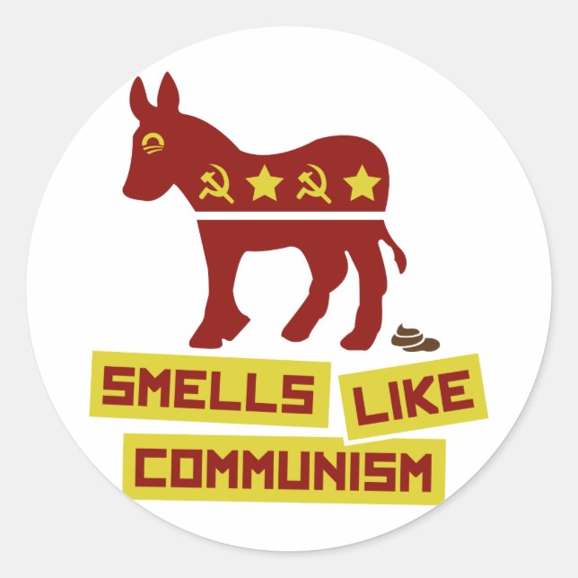 Smells Like Communism Classic Round Sticker (Front)