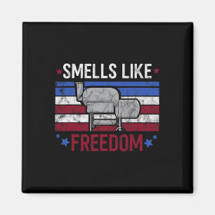 Smells Like Freedom American Smoker Patriotic Bbq Magnet