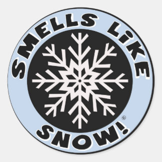 Smells Like Snow! Classic Round Sticker