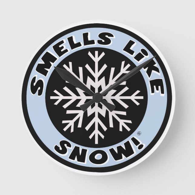 Smells Like Snow! Clock! Round Clock (Front)