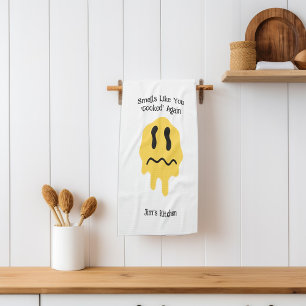 Smells Like You 'Cooked' Again Funny Personalized Tea Towel