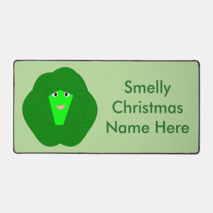 Smelly Christmas Brussels Sprout Custom Desk Mat