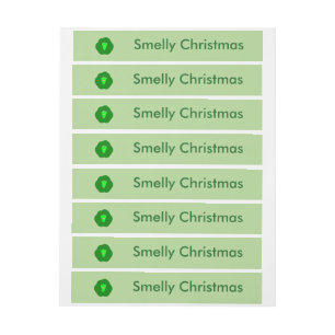 Smelly Christmas Brussels Sprout Custom Labels