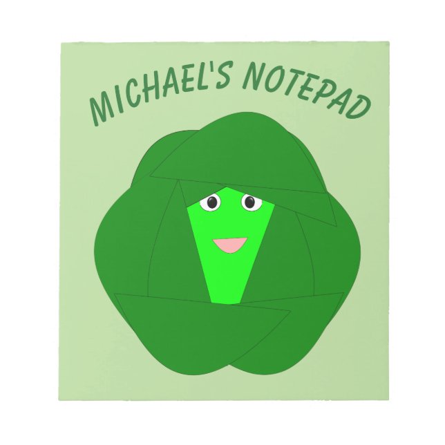 Smelly Christmas Brussels Sprout Custom Notepad (Front)