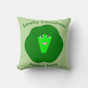 Smelly Christmas Brussels Sprout Custom Pillow