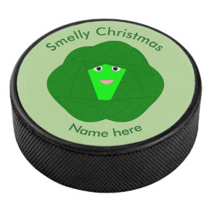 Smelly Christmas Brussels Sprout Hockey Puck