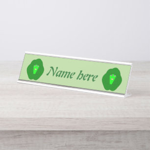 Smelly Christmas Brussels Sprout Personalised Desk Name Plate