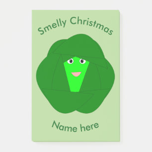 Smelly Christmas Brussels Sprout Post it notes Pad