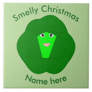 Smelly Christmas Brussels Sprout Tile
