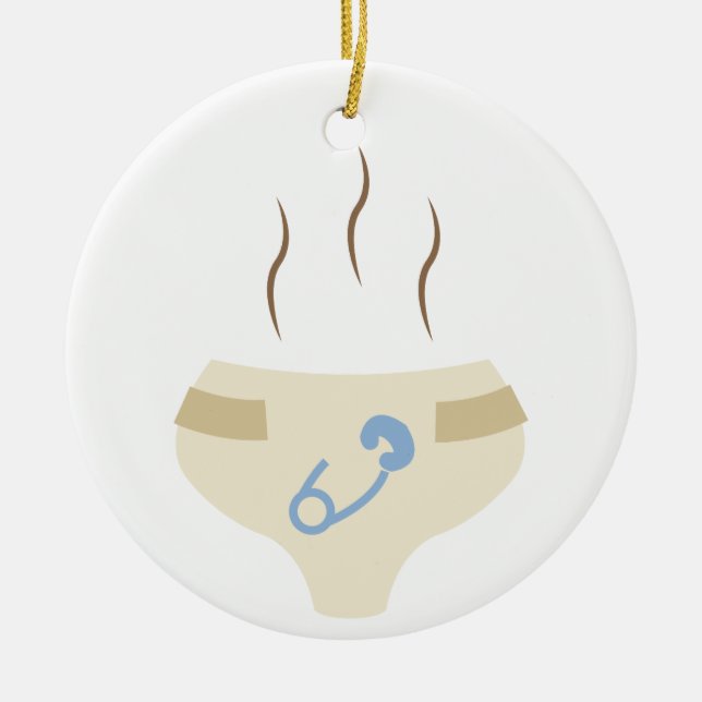 Smelly Diaper Ceramic Ornament (Front)