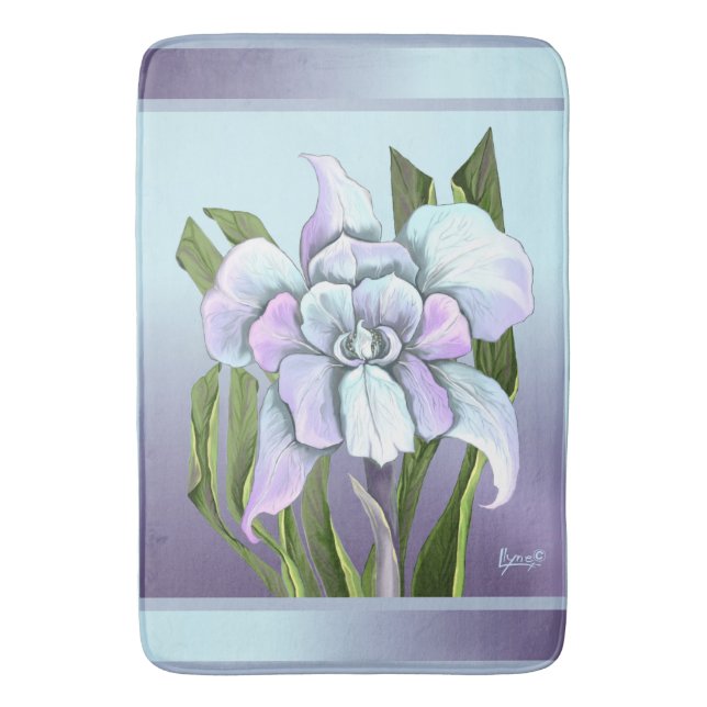 Smeraldo flower  bath mat (Front Vertical)