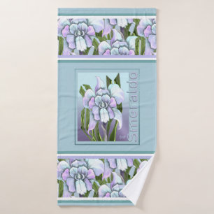 Smeraldo flower bath towel