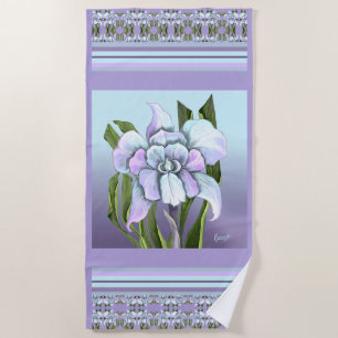 Smeraldo Flower Beach Towel