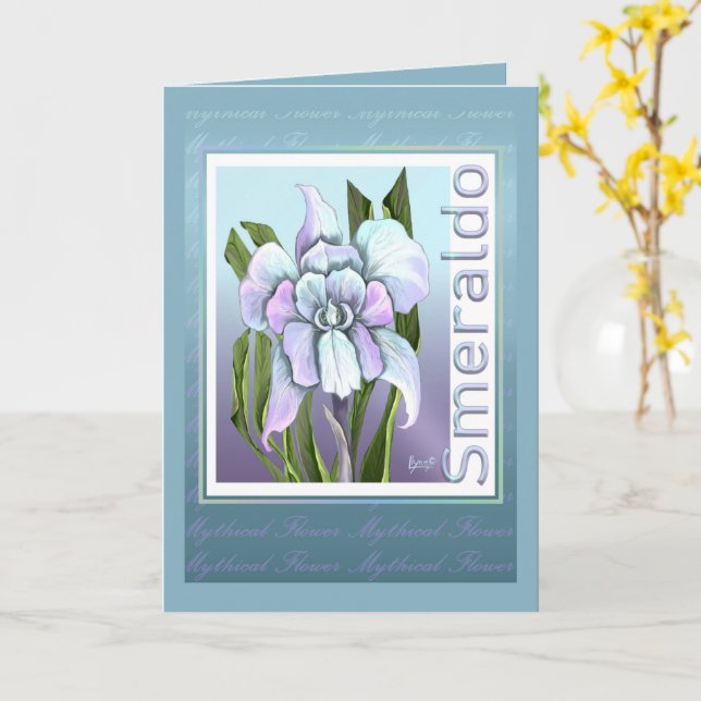 Smeraldo Flower birthday Card (Yellow Flower)