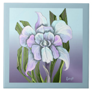 Smeraldo flower ceramic tile