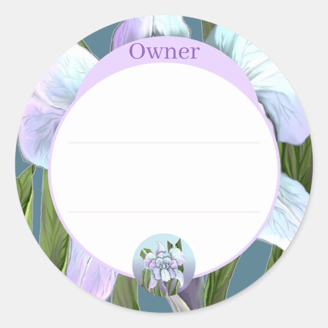 Smeraldo flower classic round sticker (Front)