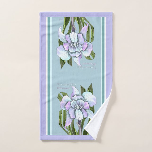 Smeraldo flower hand towel (Hand Towel)