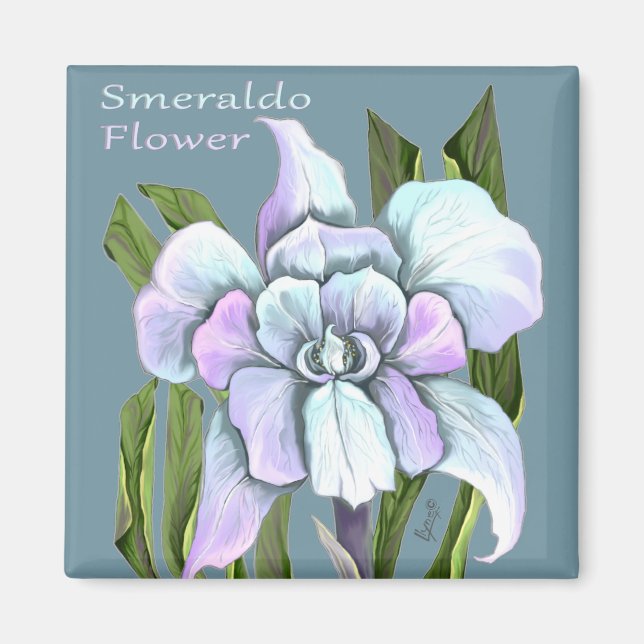 Smeraldo flower magnet (Front)