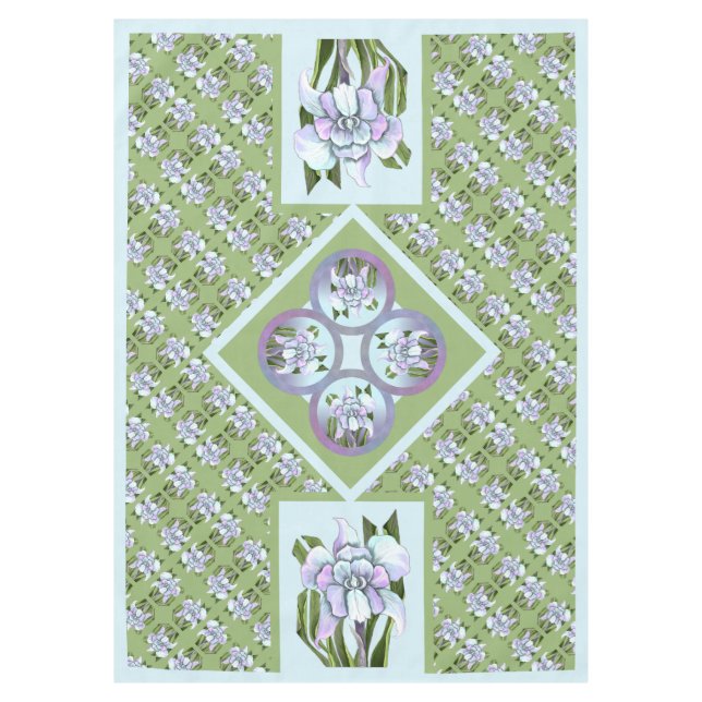 Smeraldo Flower Tablecloth (Front)