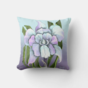 Smeraldo flower Throw Pillow