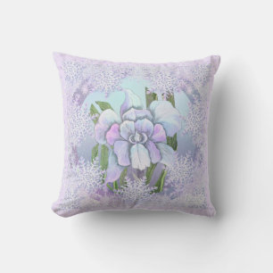 Smeraldo flower throw pillow