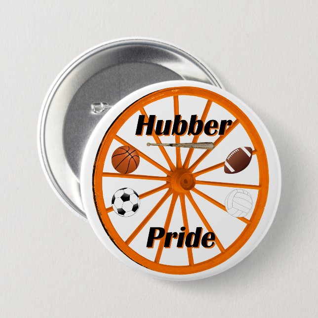 Smethport Hubbers Sports Supporter Button (Front & Back)